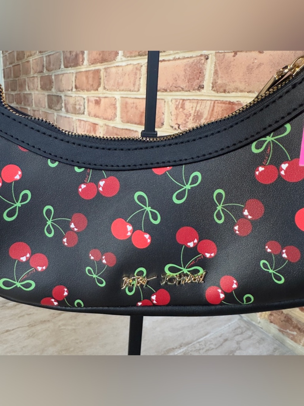 Betsey Johnson Cherry Print Mini Women’s Shoulder Bag NWT - Picture 2 of 7